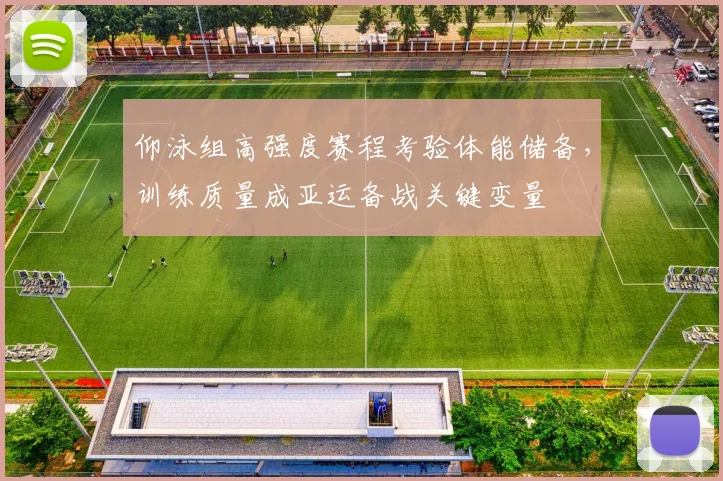 仰泳组高强度赛程考验体能储备，训练质量成亚运备战关键变量